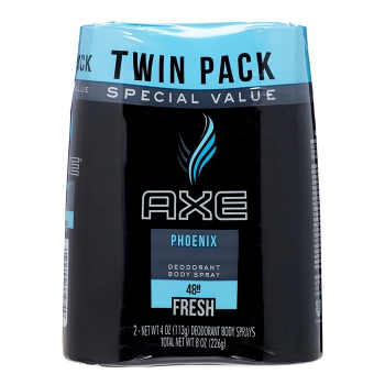 Axe Phoenix Body Spray Daily Fragrance Twin Pack, 4 Oz, 2 Count